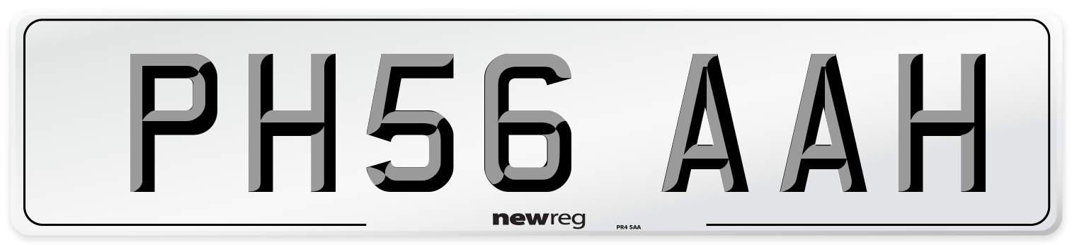 PH56 AAH Number Plate from New Reg